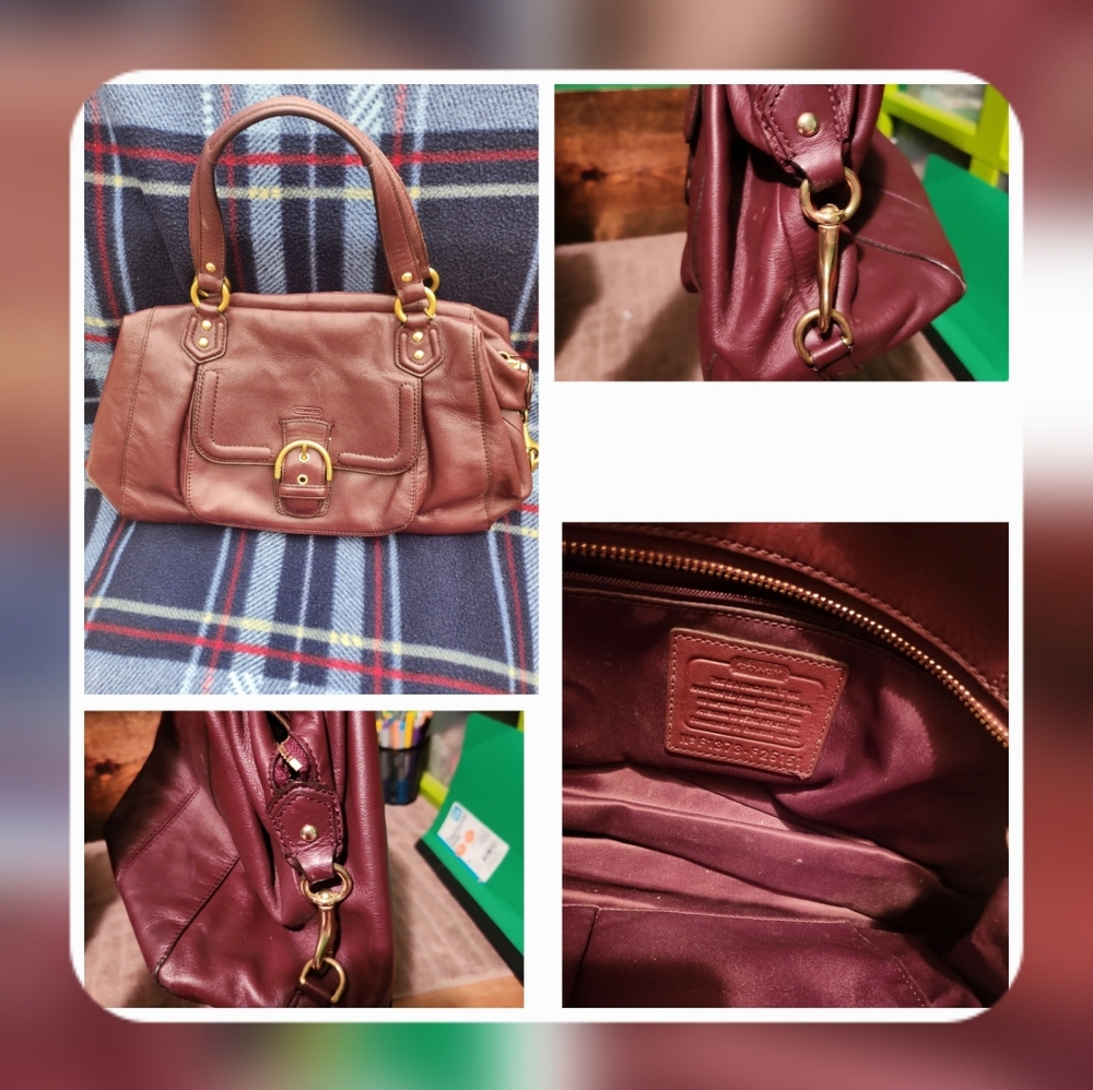 Elegant Burgandy Leather Handbag